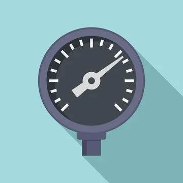 Pressure manometer icon flat vector. Gas meter Stock Illustration