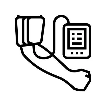 Pressure measuring device line icon vector illustration Stock Illustration