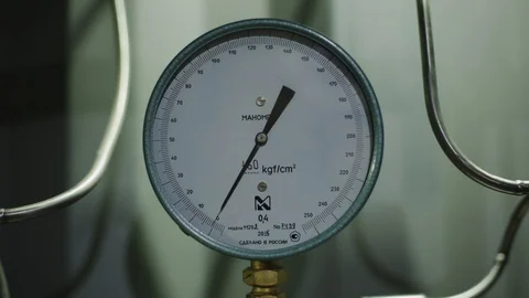 Pressure meter with arrow Stock Footage 123678783