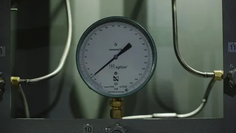 Pressure meter with arrow Stock Footage 123678862