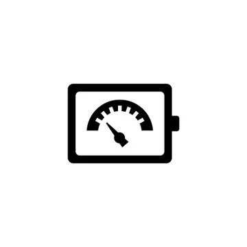 Pressure Meter Flat Vector Icon Stock Illustration
