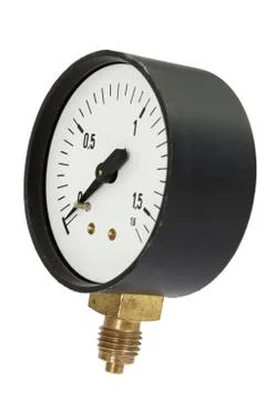 Pressure meter (isolated) Foto stock