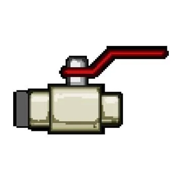 Pressure plumbing valve pixel art vector illustration Stock Illustration