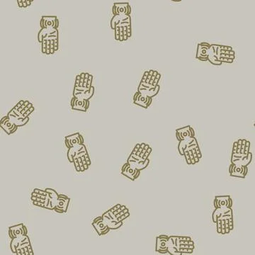 Pressure point acupuncture line vector seamless pattern Stock Illustration
