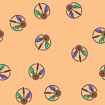 Pressure point acupuncture vector seamless pattern Stockillustratie