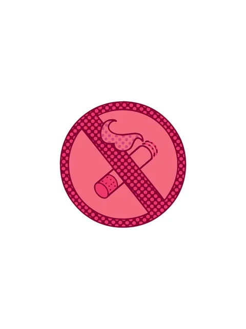 Pressure popping animation of comic book style cartoon of a no smoking allo.. 스톡 동영상 324315567
