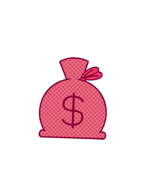 Pressure popping animation of comic book style cartoon of a bag of money Stock Footage 324347689