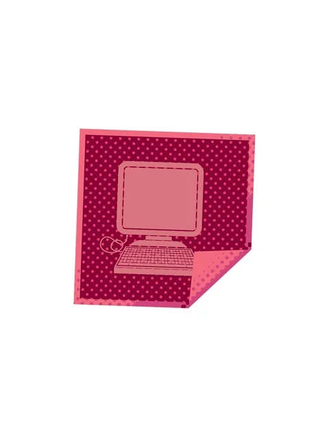 Pressure popping animation of computer with mouse and screen square peeling.. Stock Footage 324386177