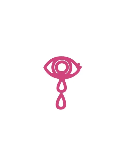 Pressure popping animation of crying eye symbol icon Stock Footage 324095064