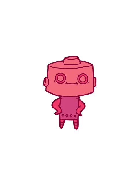 Pressure popping animation of a doodle of an android Stock Footage 324352820