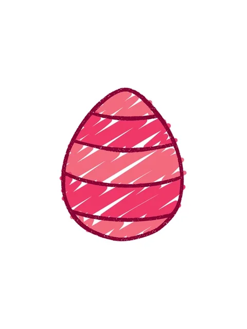 Pressure popping animation of Easter Egg Chalk Drawing Stock Footage 324358699