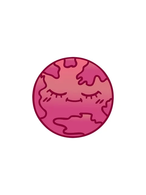Pressure popping animation of gradient shaded cartoon of a planet earth Stock Footage 324135985