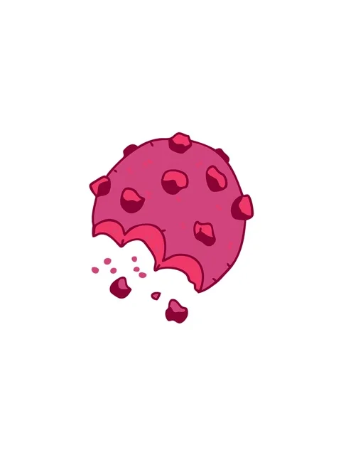 Pressure popping animation of hand drawn quirky cartoon cookie Stock Footage 324201524