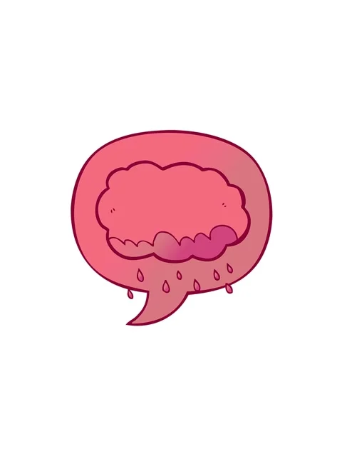 Pressure popping animation of rain cloud with speech bubble in smooth gradi.. Stock Footage 324319786