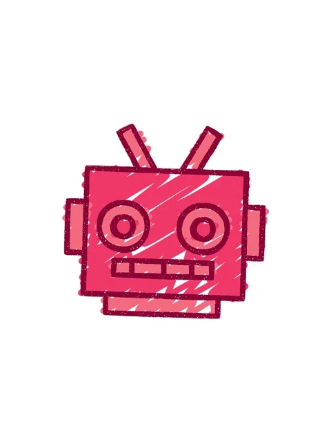 Pressure popping animation of Robot Head Chalk Drawing Video stock 324190825