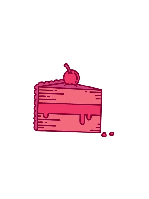 Pressure popping animation of slice of cake Stock Footage 324097001