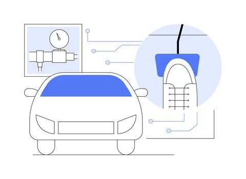 Pressure sensor isolated cartoon vector illustrations. Ilustración de archivo