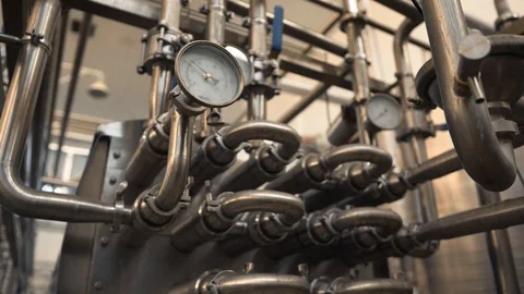 Pressure sensor for milk pasteurizer Stock Footage 85601047