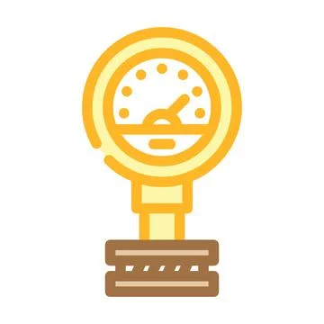 Pressure sensor module color icon vector illustration Illustrazione stock