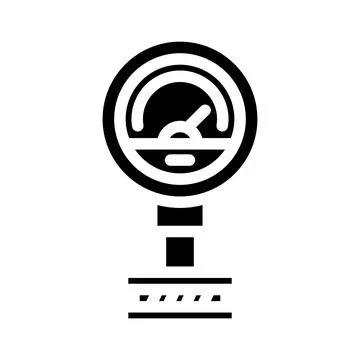 Pressure sensor module glyph icon vector illustration Illustrazione stock