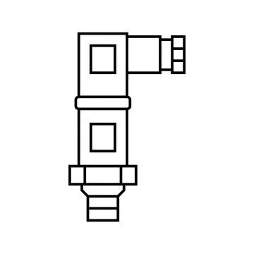 Pressure sensor module line icon vector illustration Illustrazione stock