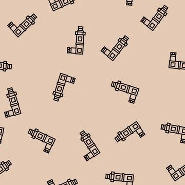 Pressure sensor module line seamless pattern Stock Illustration