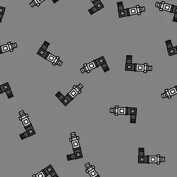 Pressure sensor module vector seamless pattern Stock Illustration