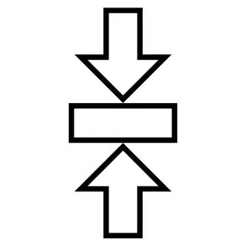 Pressure Vertical Contour Vector Icon Stock Illustration