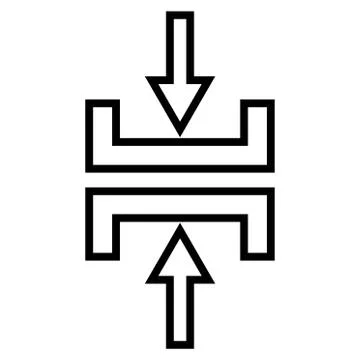 Pressure Vertical Outline Vector Icon Stockillustratie