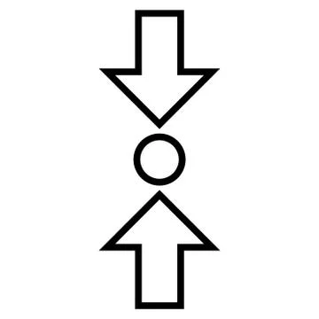 Pressure Vertical Outline Vector Icon Stockillustratie