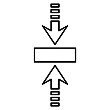 Pressure Vertical Outline Vector Icon Stock Illustration