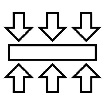 Pressure Vertical Thin Line Vector Icon Stock Illustration