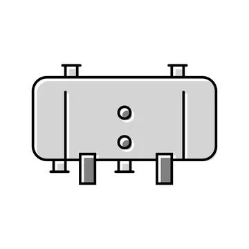Pressure vessel engineer color icon vector illustration Stock Illustration