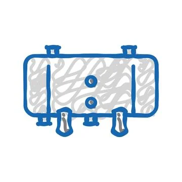 Pressure vessel engineer icon doodle illustration Stock Illustration
