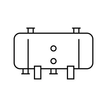 Pressure vessel engineer line icon vector illustration Stock Illustration