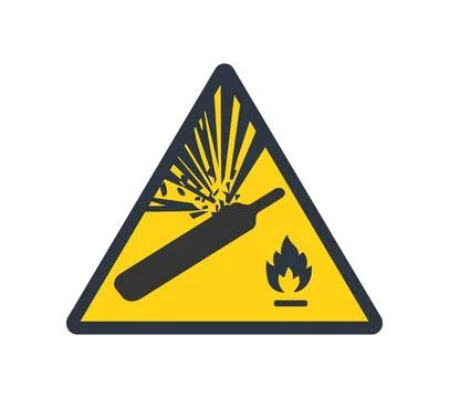 Pressurized Cylinders symbol Stock Illustration