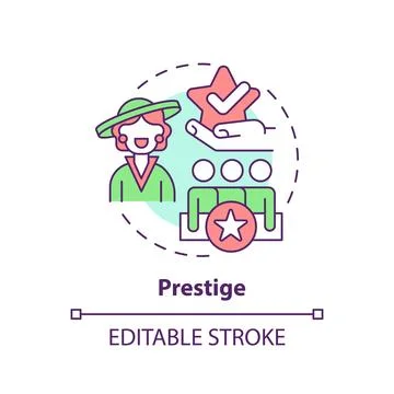 Prestige multi color concept icon Stock Illustration