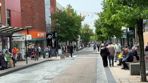 Preston City Centre and shops . 動画素材 337159208