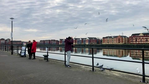 PRESTON, UK 02/07/2024. Tracts, leaflets and Jehovahs Witnesses in docklands Stock Footage 263890922