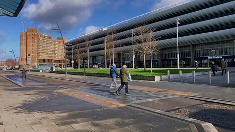 Preston, UK 02/12/2024; 2014 Wrightbus StreeLite DF single-decker midibus Stock Footage 264332120