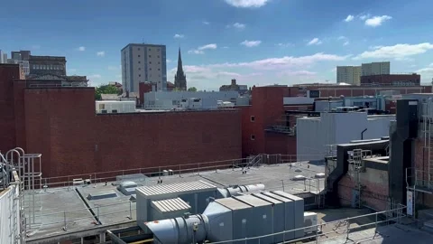 Preston UK. 2025 May 17: 4k video, Buildings, roofs structures, Gothic churches, Stock Footage 309409707