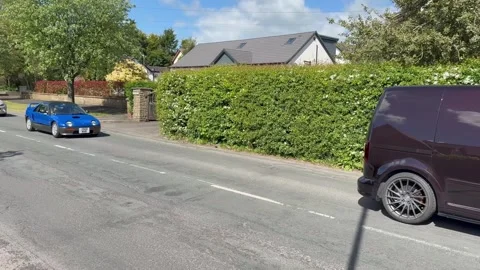 Preston, UK. 2026 May 10. Classic, Volkswagen Caddy panel van. 4k video Stock Footage 345224516