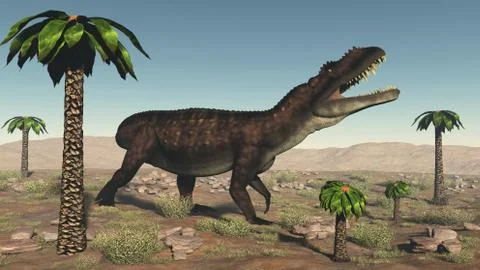 Prestosuchus dinosaur - 3D render Stock Illustration