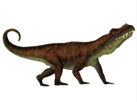 Prestosuchus Side Profile Illustrazione stock