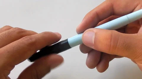 Pretending to write - ready to customize Stock Footage 24474205