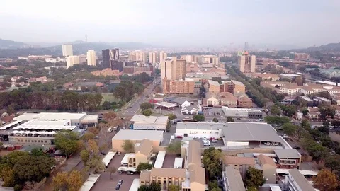 Pretoria skyline with downtown in a second plan, South Africa Stock Footage 117597035