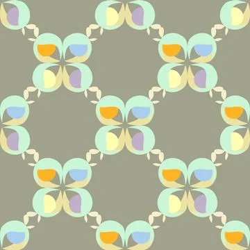 Pretty Abstract Art Vector Repeat Pattern in earth tones Illustrazione stock