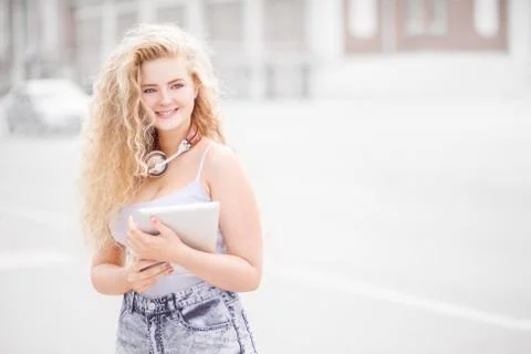 Pretty and curly. Stock Photos