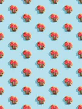 Pretty biscuit pattern cute pastry design festive Foto stock