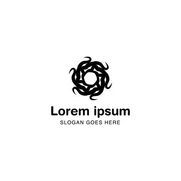 Pretty Black Abstract Logo Isolated on White EPS10 Stock Illustration